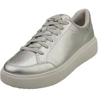 FitFlop Women RTG Metallic-Leather Sneakers Silver-Schoenmaat 37