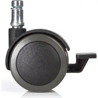 Hjh OFFICE 5x ROLO STOP 11mm/50mm Harde bodem - Bureaustoelwielen Zwart