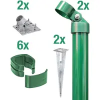 Alberts Hoekpaal Fix-Clip Pro voor gaasdraadhoogte 81 cm, om vast te schroeven (set)