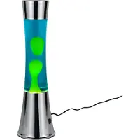 TRIO Lavalamp Etna zilver met groen