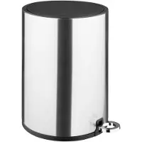 Gastronoble ronde geborsteld stalen pedaalemmer 6ltr