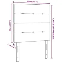 vidaXL Hoofdbord Zwart 90 cm Fluweel