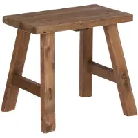 Mica Decorations Bold Houten Krukje - Bijzettafel of Plantentafel - 38 x 29 x 34 cm - Gerecycled Hout - Bruin