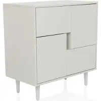 Hjh LIVING Dressoir/ladekast LYKKJA 76x39,5x76 cm 2 lades 2 deuren wit