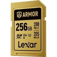Lexar SDXC Pro Gold Series ARMOR UHS-II 256GB V60 IP68 SS