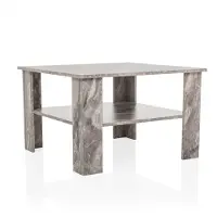 Hjh LIVING Bijzettafel/salontafel/sofatafel BISMO marmerlook grijs