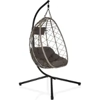 Hjh LIVING Hangstoel COCOVA Outdoor met frame zwart/grijs