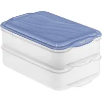 Rotho koelkastdoos Rondo, 2 stuks, 1,35 liter, kleur: horizonblauw