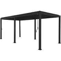 Mirador Deluxe terrasoverkapping - 300 x 600 cm - antraciet - Luxe / Vrijstaande / Aluminium lamellen overkapping - Tuinprieel / Carport / Veranda / Pergola