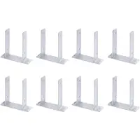 Alberts 8 x U-paaldrager, voor opschroeven, voor houten palen 121 mm, hoogte 200 mm, thermisch verzinkt
