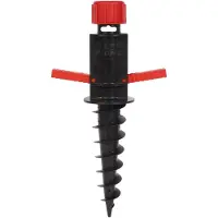 Alberts 609955 inschroef-paalvoet | geschikt voor alle buizen van Ø17 tot 33 mm | kunststof, zwart/rood | lengte 400 mm