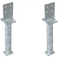 Alberts 2 x T-paaldrager mit Steg, betonanker 300 mm, Steghöhe 130 mm, thermisch verzinkt, voor inbetonneren