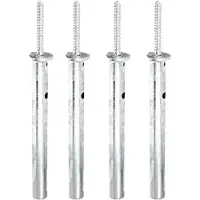 Alberts 4 x paaldrager, voor inbetonneren, Schraubenlänge 120 mm, buis-Ø 42 mm, thermisch verzinkt