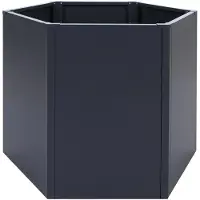 Mendler Verhoogde plantenbak -P64, metalen verhoogde plantenbak Groente-/plantenbak Bloembak Plantenkast Tuin Staal 77x100x88cm ~ antraciet