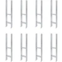 Alberts 8 x H-paaldrager, 116x600 mm, materiaaldikte 6 mm, diepte 60 mm, thermisch verzinkt