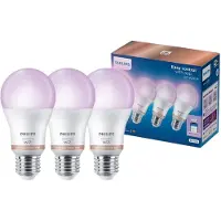 Philips Smart Lighting Lamp 3-pack - Slimme Led-verlichting Gekleurd En Wit Licht E27 60w Mat Wi-fi