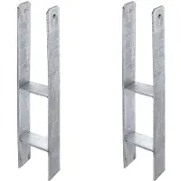 Alberts 2 x H-paaldrager, 101x600 mm, materiaaldikte 6 mm, diepte 60 mm, thermisch verzinkt
