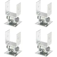 Alberts 4 x paaldrager, beweegbaar bovendeel, voor opschroeven, 91 mm, thermisch verzinkt