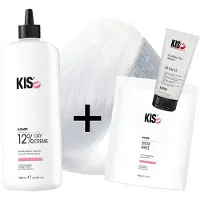 Kis Snow white set LARGE 12 + NY blondeerpoeder | - (500gr snowwhite & 1L waterstofperoxide& 250ml no yellow shampoo)