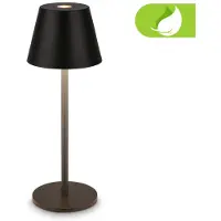 B.K.Licht BRILONER Kiki Nano – Tafellamp Oplaadbaar – draadloze lamp – voor binnen & buiten – IP44 – dimbaar – accu – spatwaterdicht – zwart – Ø6 x 14,2 cm