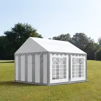 TOOLPORT Partytent 4x4 m, PVC 700, grijs wit