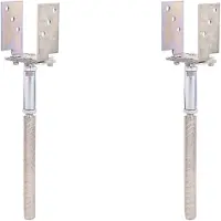 Alberts 2 x U-paaldrager, Breite 71 - 161 mm, Bodenabstand 125 - 185 mm, elektrolytisch verzinkt, dickschichtpassiviert, hoogte 110 mm