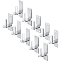 Alberts 844561 Duim auf plaat, DII-Haken, elektrolytisch verzinkt, dik gepassiveerd, Dornmaß Ø10 mm, plaat 90 x 30 mm, 10er set