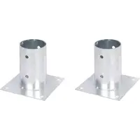 Alberts 2 x opschroefhuls voor ronde houten palen, Ø81 mm, thermisch verzinkt, voor opschroeven
