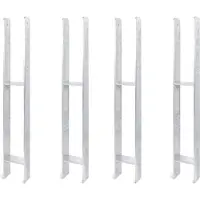 Alberts 4 x H-paaldrager, 91x800 mm, materiaaldikte 6 mm, diepte 60 mm, thermisch verzinkt