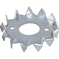 Alberts 836146 schijfdeuvel met tanden, dubbelzijdig, sendzimir verzinkt, voor opschroeven, buiten-Ø 50 mm, binnen-Ø 17 mm, 50er Set