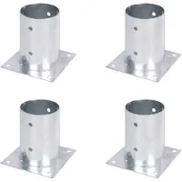 Alberts 4 x opschroefhuls voor ronde houten palen, Ø101 mm, thermisch verzinkt, voor opschroeven