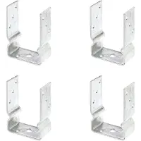 Alberts 4 x U-paaldrager, 101x150 mm, thermisch verzinkt, voor opschroeven, diepte 60 mm