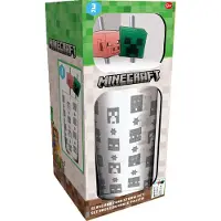 Stor MINECRAFT - Set of Premium XXL Glass 485ml + Twin Metal Straw