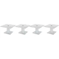 Alberts 4 x paaldrager, plaat 150x100 mm, buis-Ø 42 mm, thermisch verzinkt, voor opschroeven