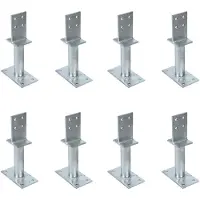 Alberts 8 x T-paaldrager mit Steg, betonanker 300 mm, Steghöhe 130 mm, thermisch verzinkt, voor inbetonneren