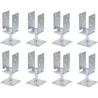 Alberts 8 x U-paaldrager, Breite 71 - 131 mm, hoogte 110 mm, elektrolytisch verzinkt, dickschichtpassiviert, voor opschroeven