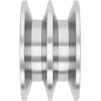 Forsplit - V-snaar Poelie - Ø 80 mm - Asgat 28 mm - 2x17mm (SPB) - Massief Staal