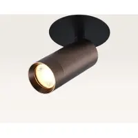 LUSENZ Inbouwspot Mavion nero bronzo - Mini GU10 (MR11) - Spotlight - Zwevend licht - IP20 voor binnen - Zwart en brons - Met doorlusbedrading