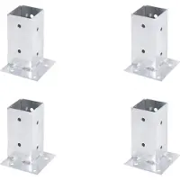 Alberts 4 x opschroefhuls, Befestigung an Ecken, 71x71 mm, thermisch verzinkt, voor opschroeven