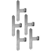 Alberts 844929 Tor-Mittelband, feuerverzinkt, spitze Form, zum Aufschrauben, 300 x 40 mm, Rollen-Ø16 mm, 5er Set