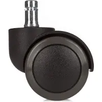 Hjh OFFICE 5x ROLO 11mm/50mm Harde bodem - Bureaustoelwielen Zwart