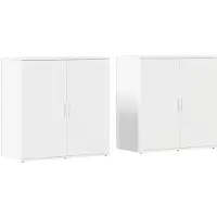 vidaXL Dressoirs 2 st 79x38x80 cm bewerkt hout wit