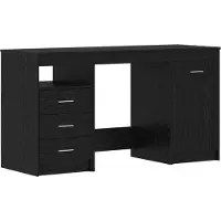 vidaXL Bureau, 2 stuks, zwart, eikenlook, 140 x 50 x 76 cm