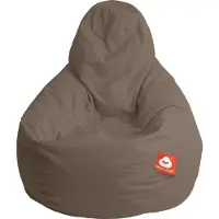 Whoober peervorm zitzak "Barça" outdoor taupe - Wasbaar - Geschikt voor buiten