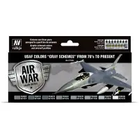 Vallejo Hobbyverf Acrylverf - 71156 USAF colors “Grey Schemes” - Acryl Set Verf set - 8x 17 ml