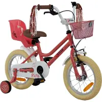 2Cycle Paris - Kinderfiets - 14 inch - Roze-Wit - met Poppenzitje 2 Cycle Zeemeermin - Kinderfiets - 14 inch - Meisjesfiets - 14 inch fiets