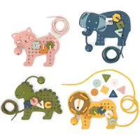 Trixie Houten Rijgspel Dieren †“ 3j+ †“ FSC hout †“ Stimuleert fijne motoriek