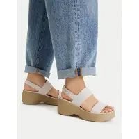 Crocs Sandaal beige / white denim