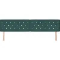 vidaXL LED Hoofdbord met hoofdeinde Donkergroen 200 cm Fluweel
