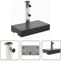 The Living Store Parasolhouder - Graniet - 45x25x8.3 cm - Gewicht 25 kg